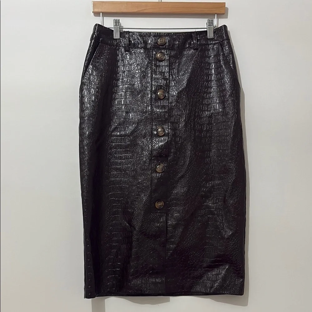 Rachel Comey Target Faux Leather Midi Skirt - Picture 10 of 16